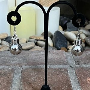 Handmade Ornament Earrings-Silver